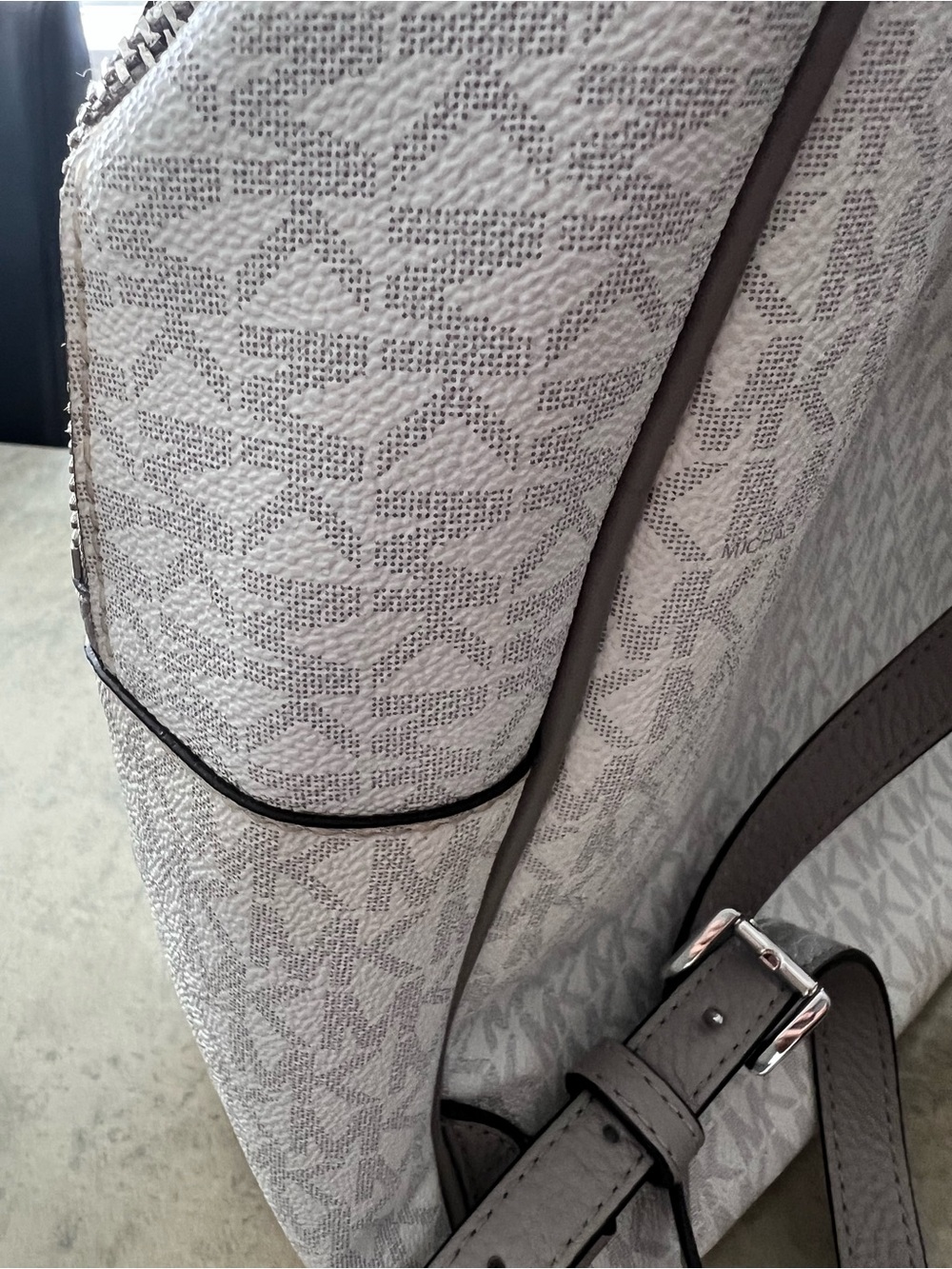 Michael Kors Cream Patterned Backpack - Picture 4 of 6